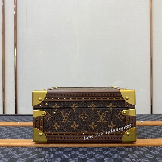 LV老花配米白新款首飾箱 路易威登首飾盒珠寶盒 gdx1548